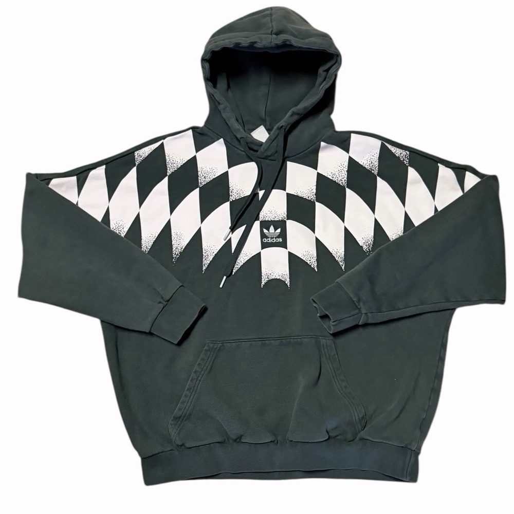 Adidas Originals Rekive‎ Graphic Hoodie Green Size Men's Medium Jacket HK7355
